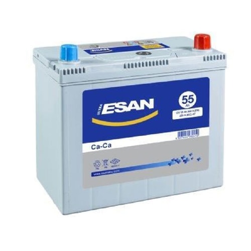 12V 55Ah Esan Dar Tip -TK-R+ NS60 Akü